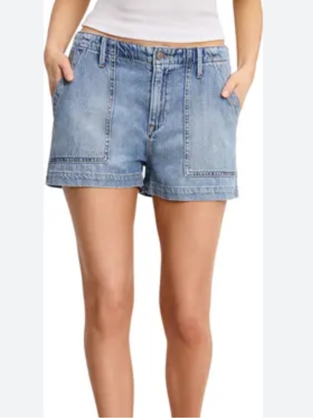 aerie Light Blue Denim Jean Shorts